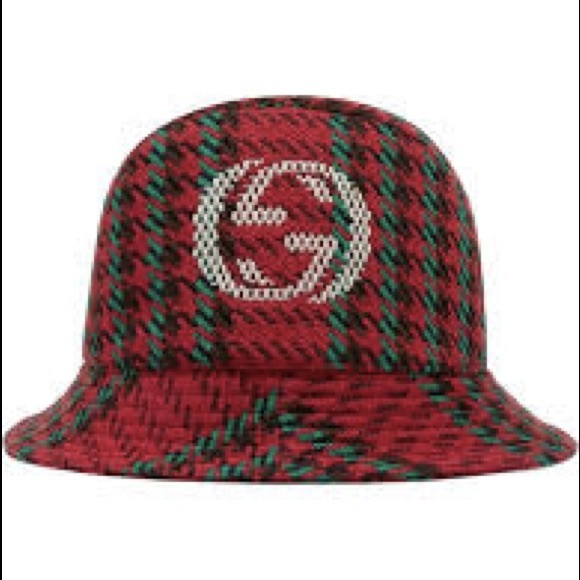 BNWT Authentic Gucci Hounds Tooth Wool Bucket Hat - Picture 13 of 14